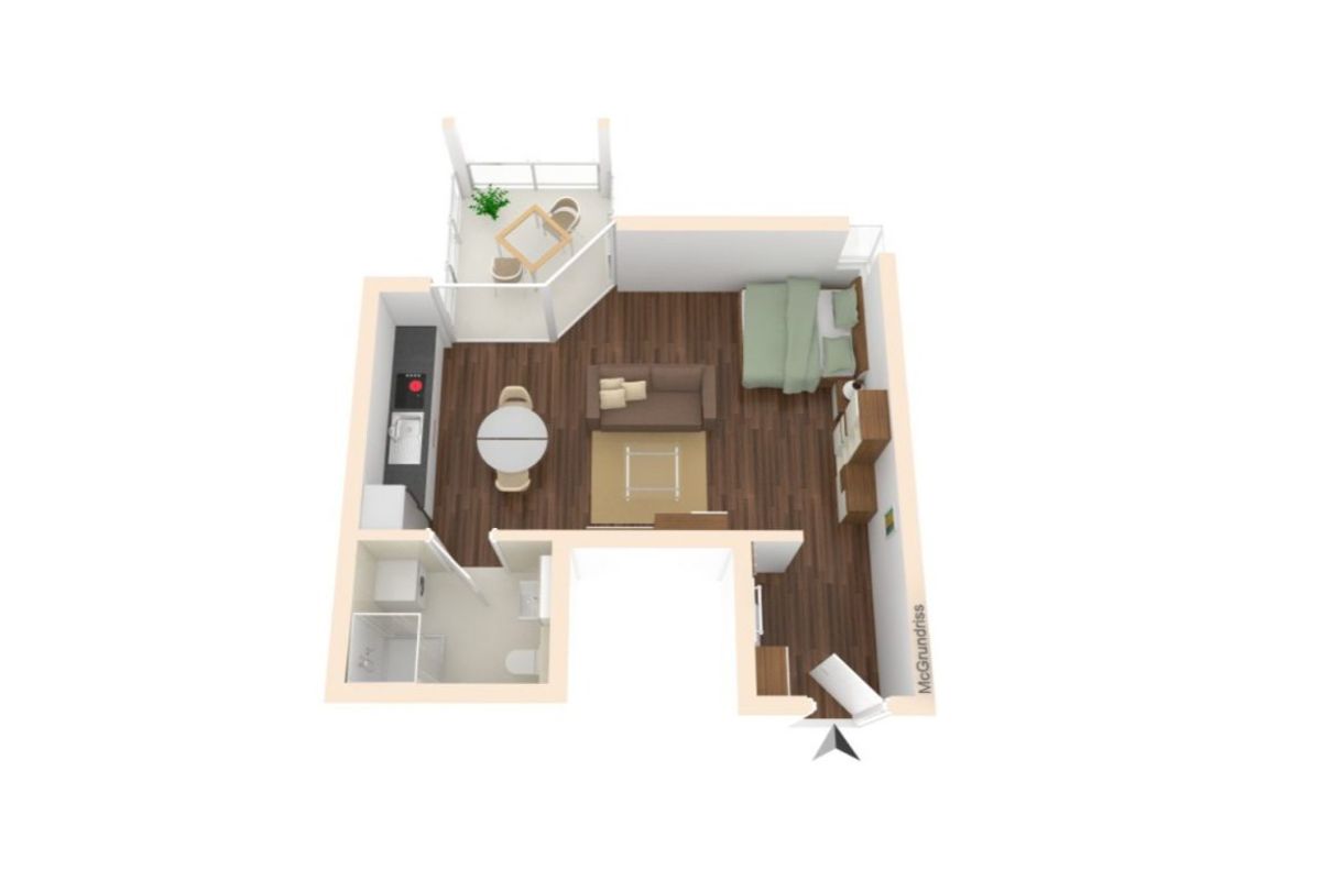Aqua – 1.5 Room Apartment in Zürich - 3