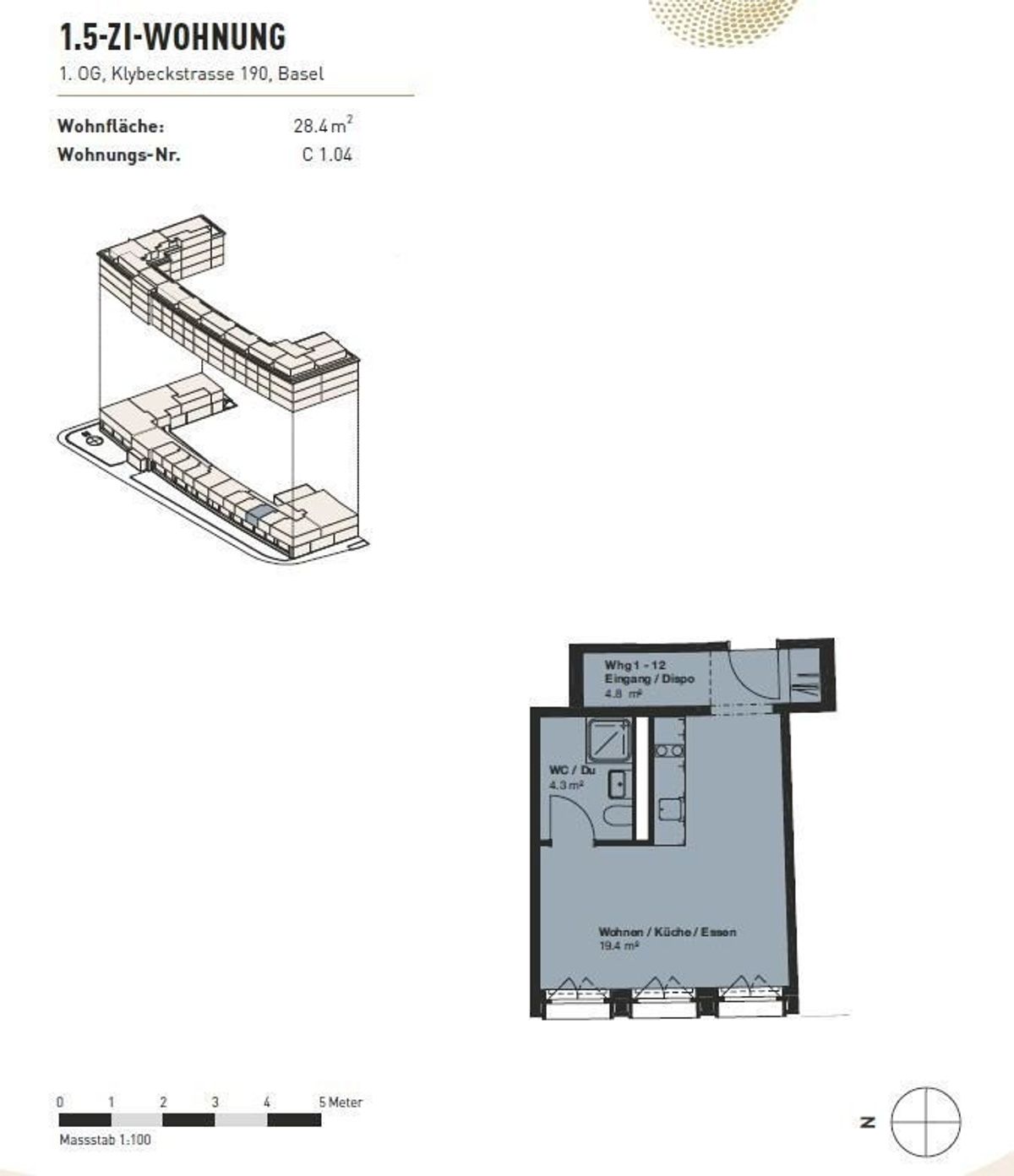 Moderne 1.5-Zimmerwohnung im Klybeckquartier - 4