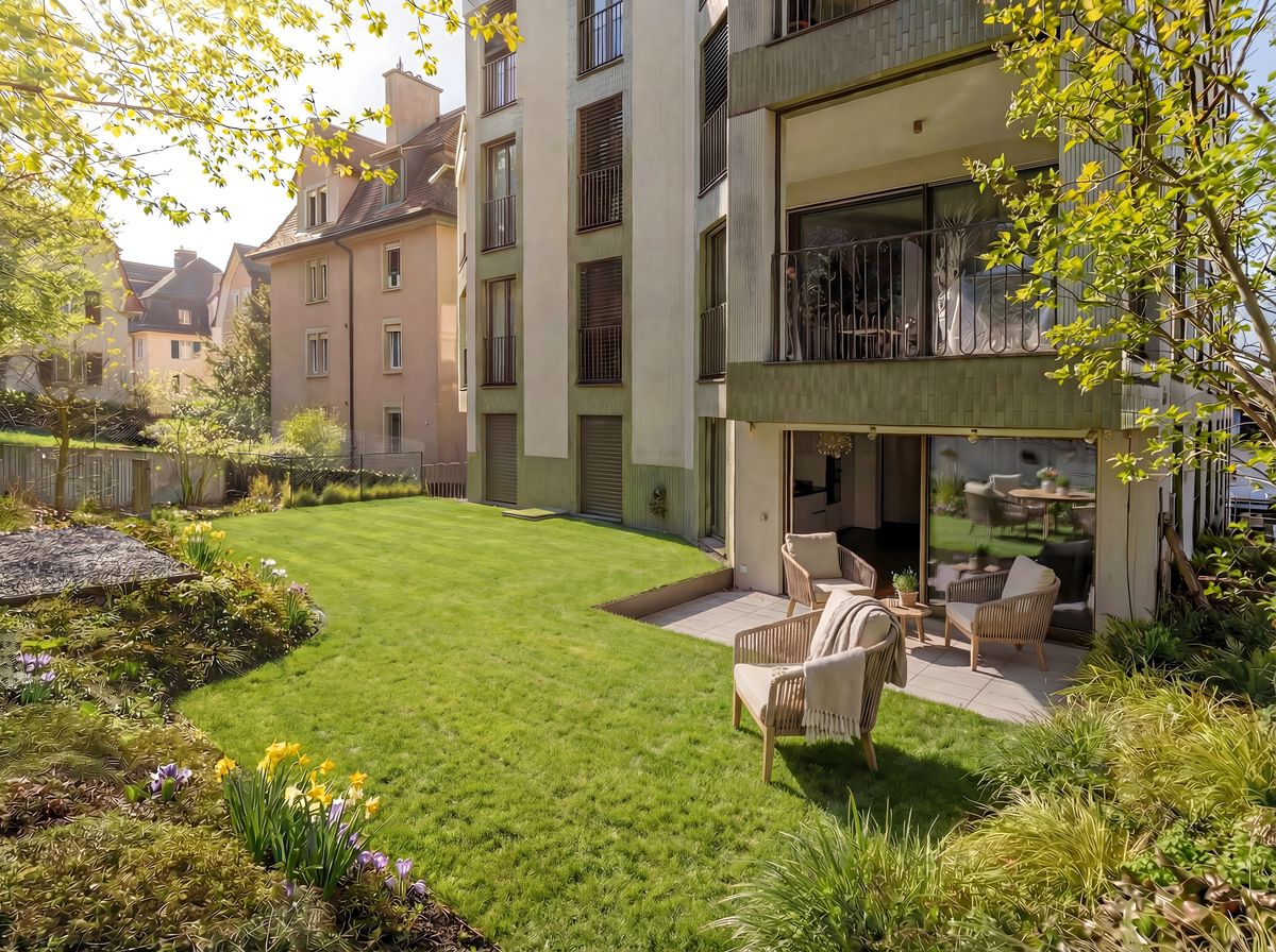 Zentral und ruhig: Gartenwohnung im Kreis 7 - 0