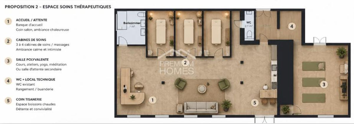 Surface commerciale de 186 m² - idéale indépendant / activité mixte - - 2