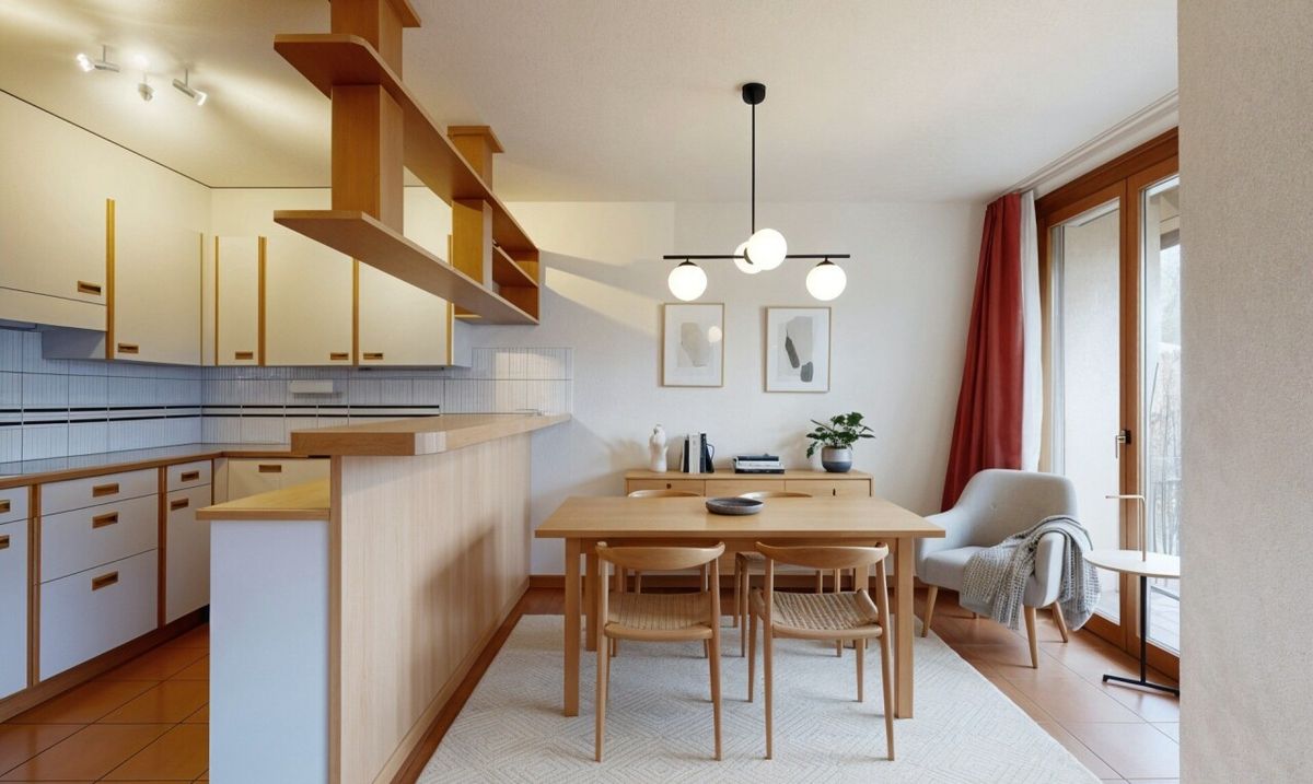 Helle 4.5-Zimmerwohnung mit Cheminée, Balkon, Grünblick. Nähe Thun. - 3
