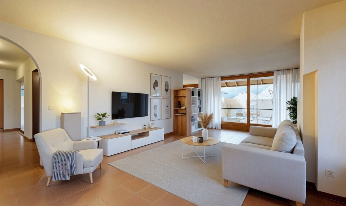 Helle 4.5-Zimmerwohnung mit Cheminée, Balkon, Grünblick. Nähe Thun. - 8