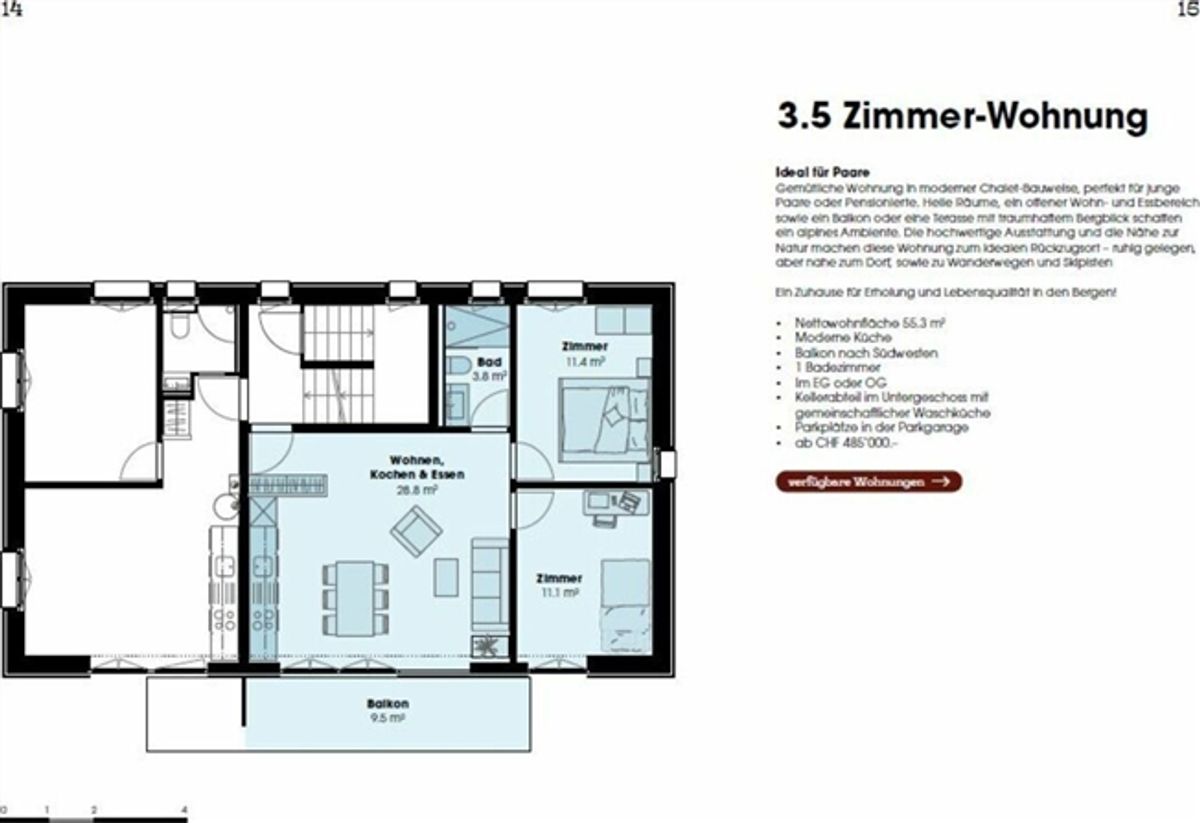 Eggetli-Adelboden - 3½ Zimmer Wohnungen - 4