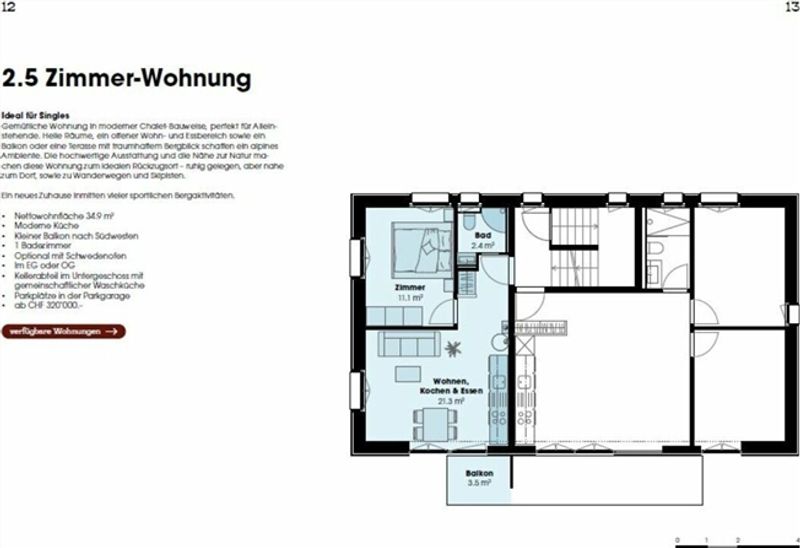 Eggetli-Adelboden - 4½ Zimmer Dachwohnungen+Galerie - 6