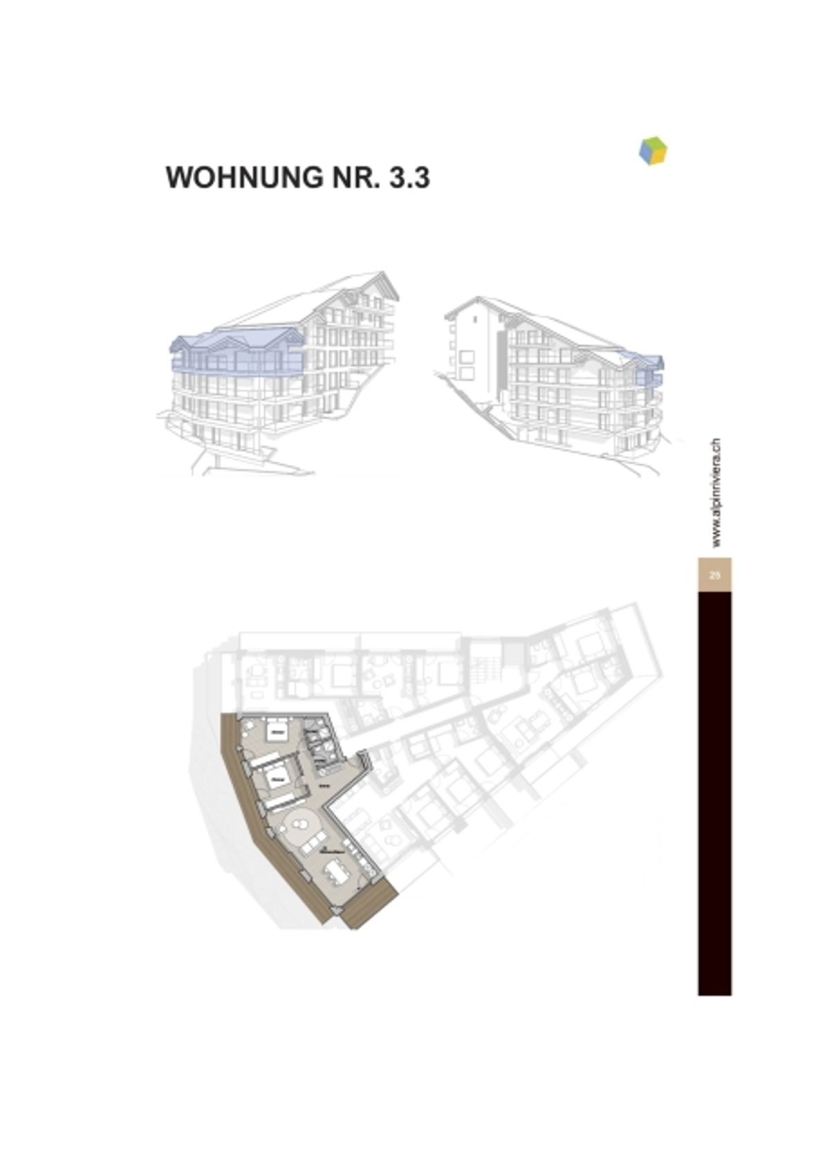 Erstwohnsitz - MFH Escape 3.5 Zimmerwohnung Attika Nr. 3.3 - 2