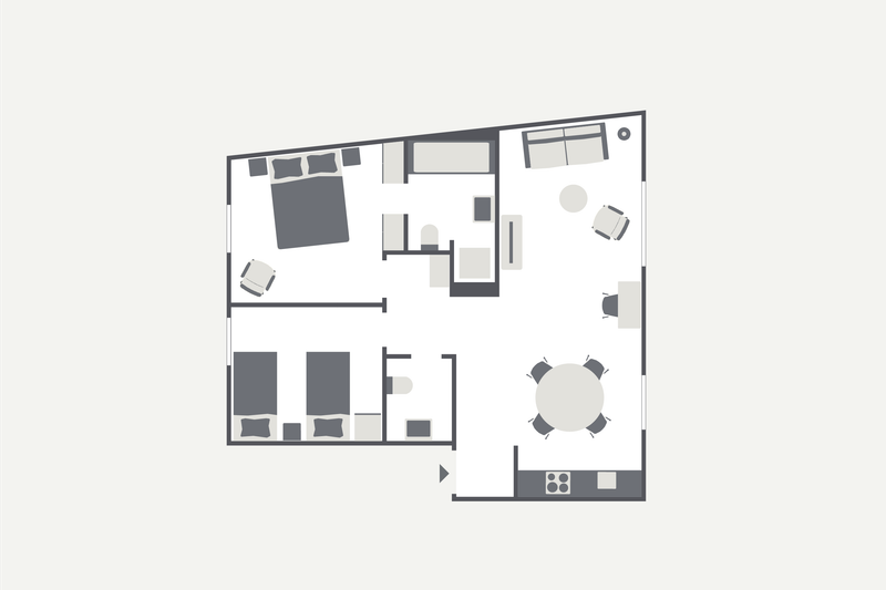 3 Zimmer Serviced Apartment Beckenhof - 8