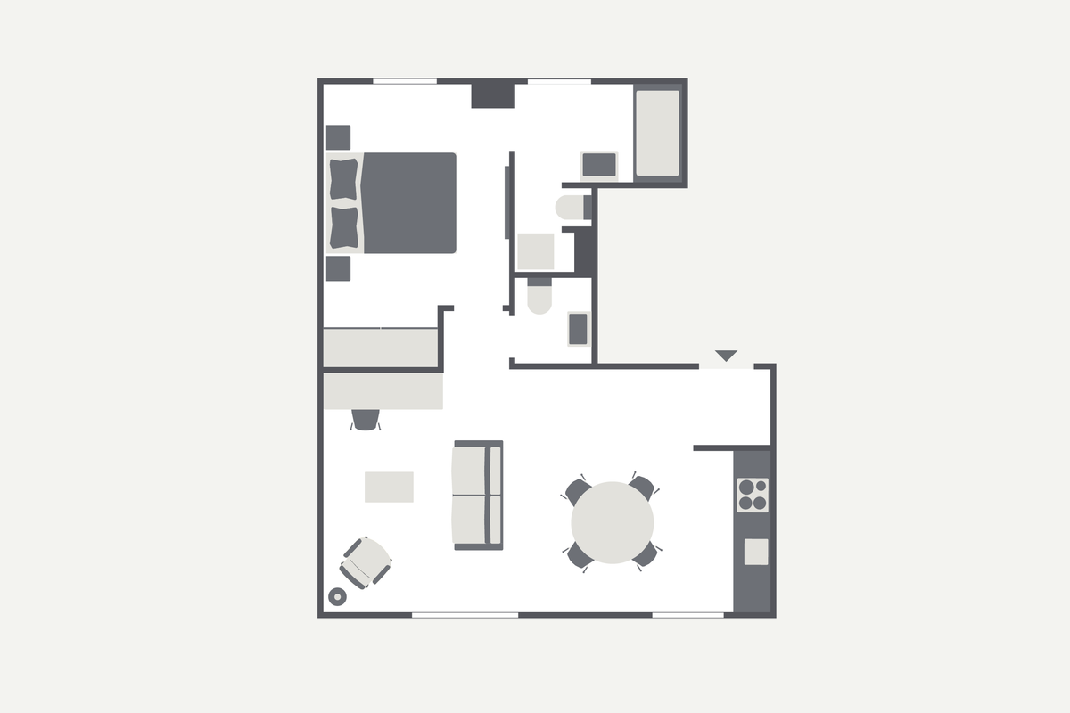 1 Bedroom Serviced Apartment Beckenhof - 5