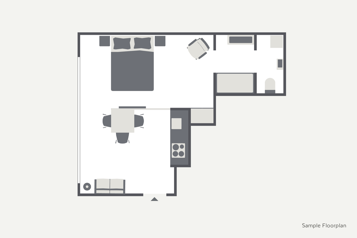 1 Room Serviced Apartment Beckenhof - 6
