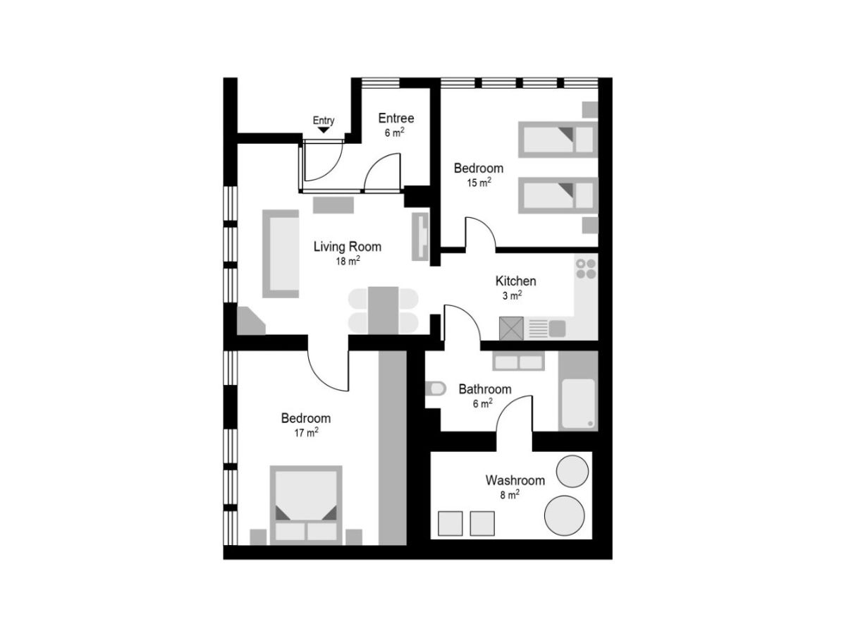 3.5 room apartment in canton Zug - 4