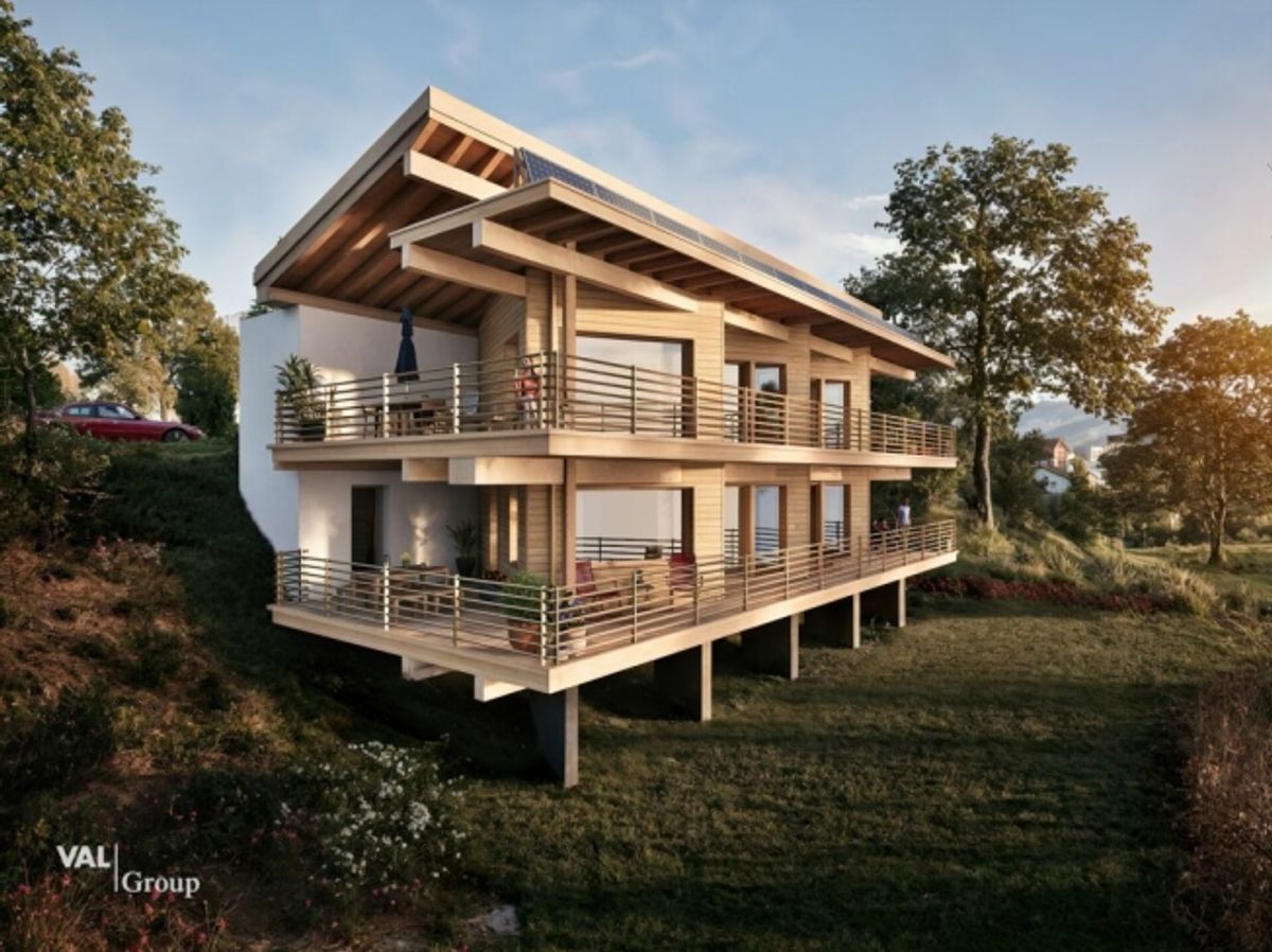 Lumière, cadre paisible et vue imprenable pour ce projet Minergie-P - 0