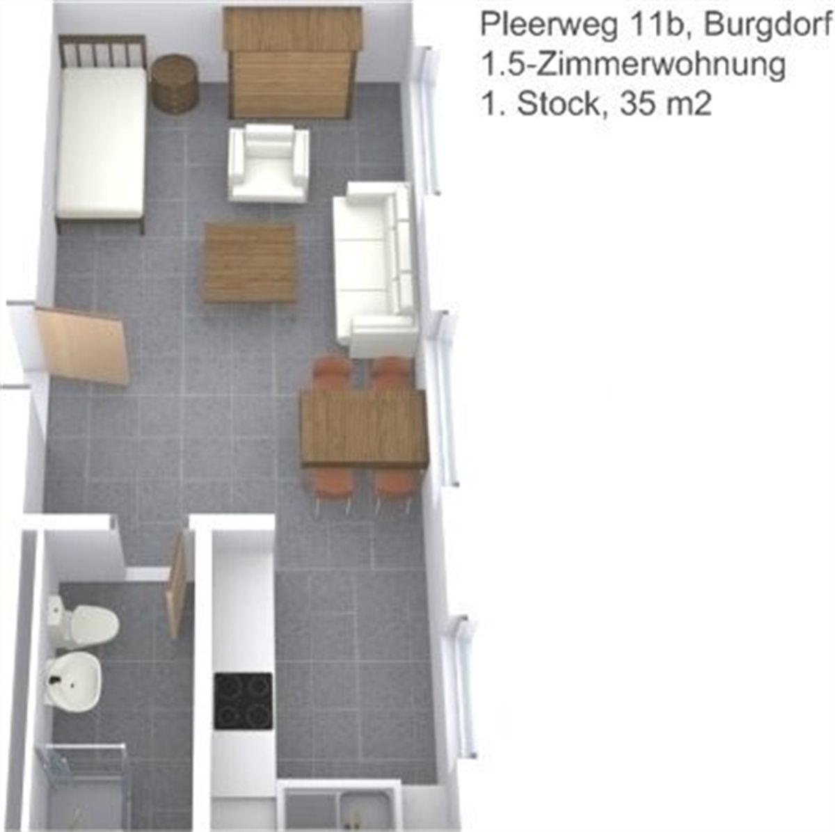 Moderne 1.5-Zimmerwohnung - 5
