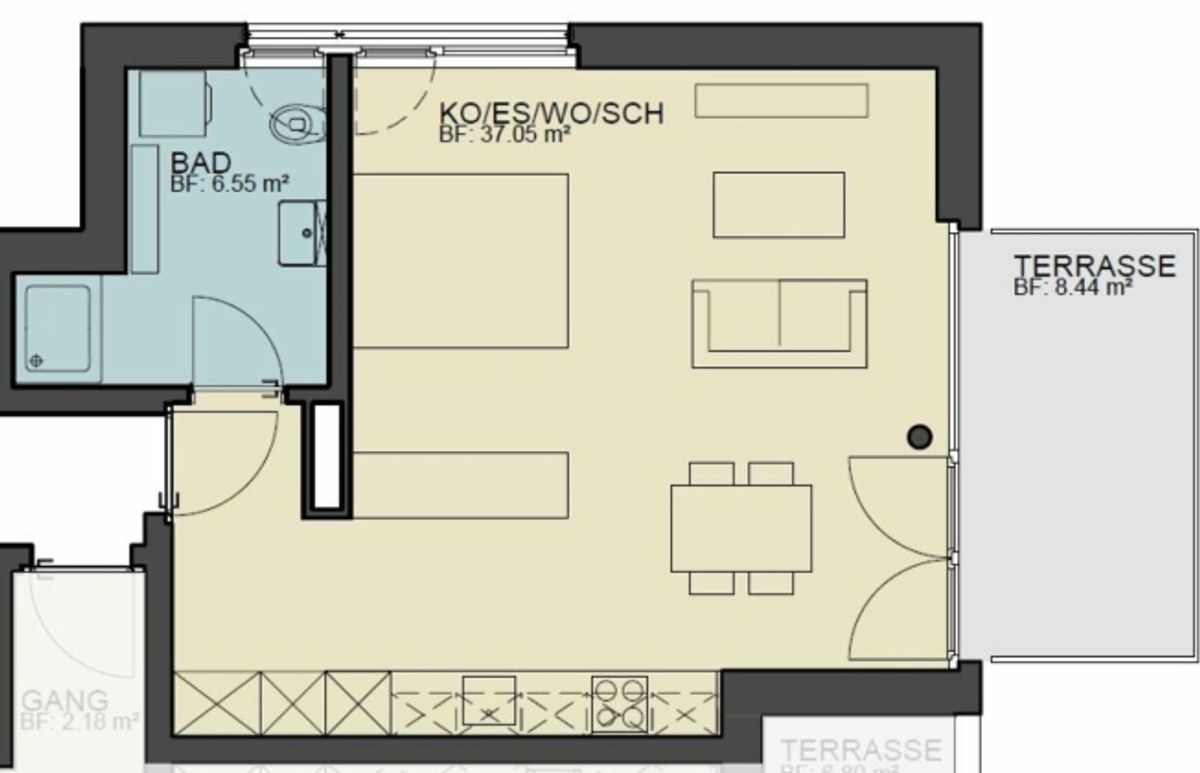 Moderne 1.5-Zimmerwohnung - 4