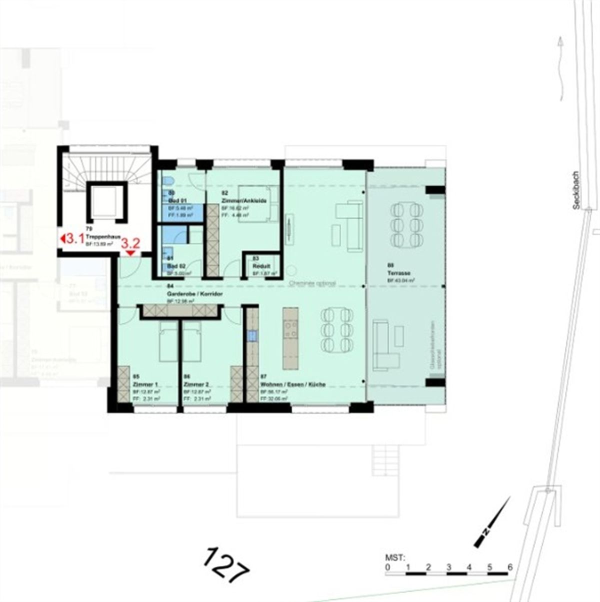 Neubauprojekt 4.5-Zimmer-Dachgeschosswohnung in Untereggen - 8