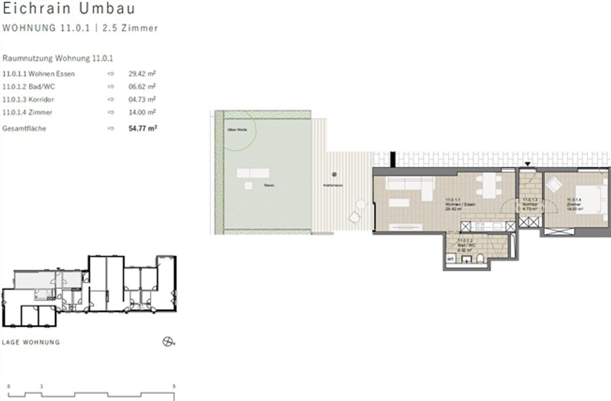 Moderne 2.5-Zimmer-Wohnung mit Mietgarten und Holzterrasse in Zürich-Schwamendingen - 8