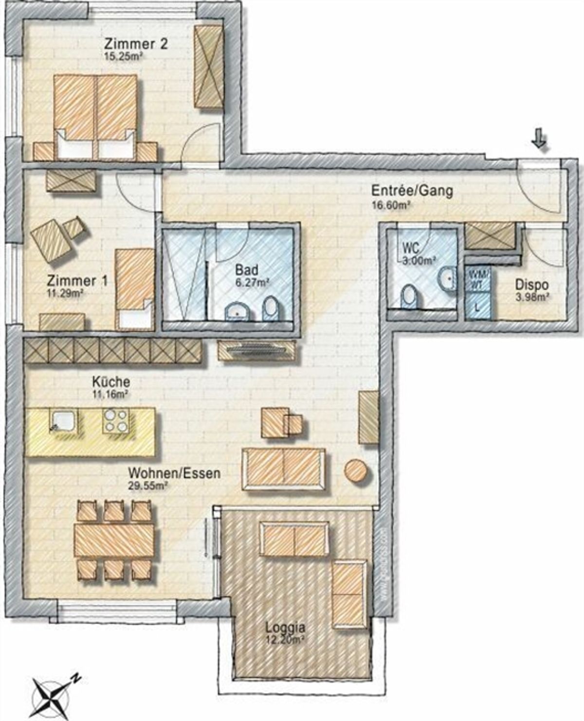 Modern, möbliert und zentral - 3.5-Zimmer-Wohnung in Rotmonten - 9