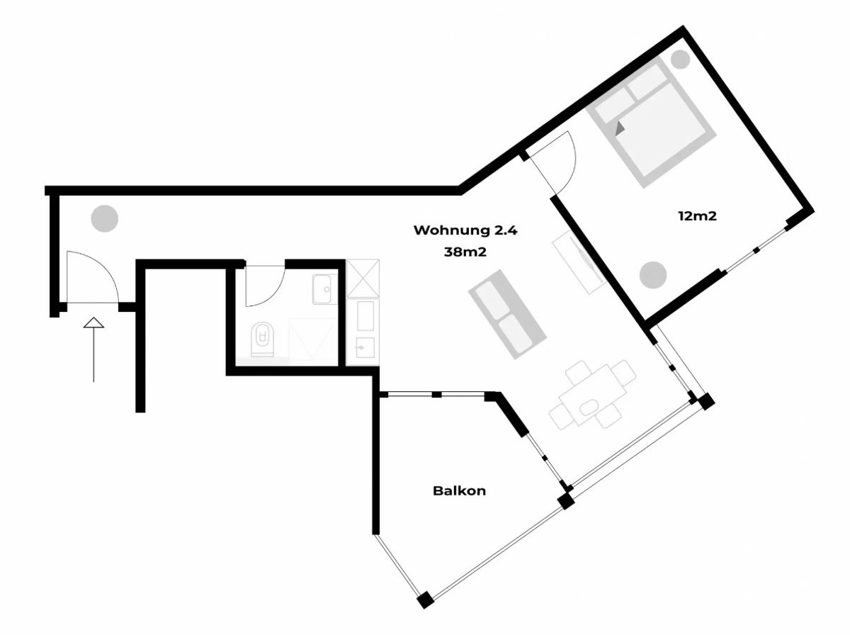 City apartment in Basel with balcony - 7