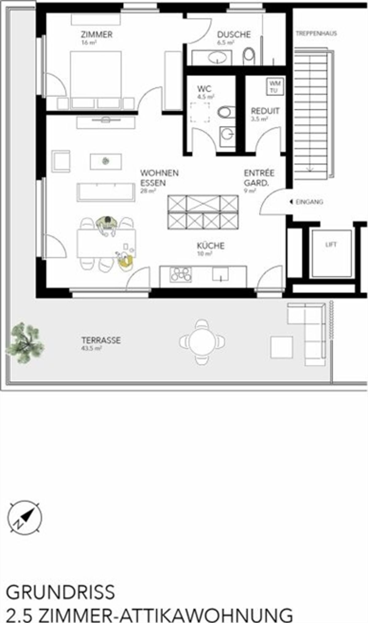 Erstbezug 2.5-Zimmer-Neubau-Attikawohnung mit See-und Bergsicht - 9