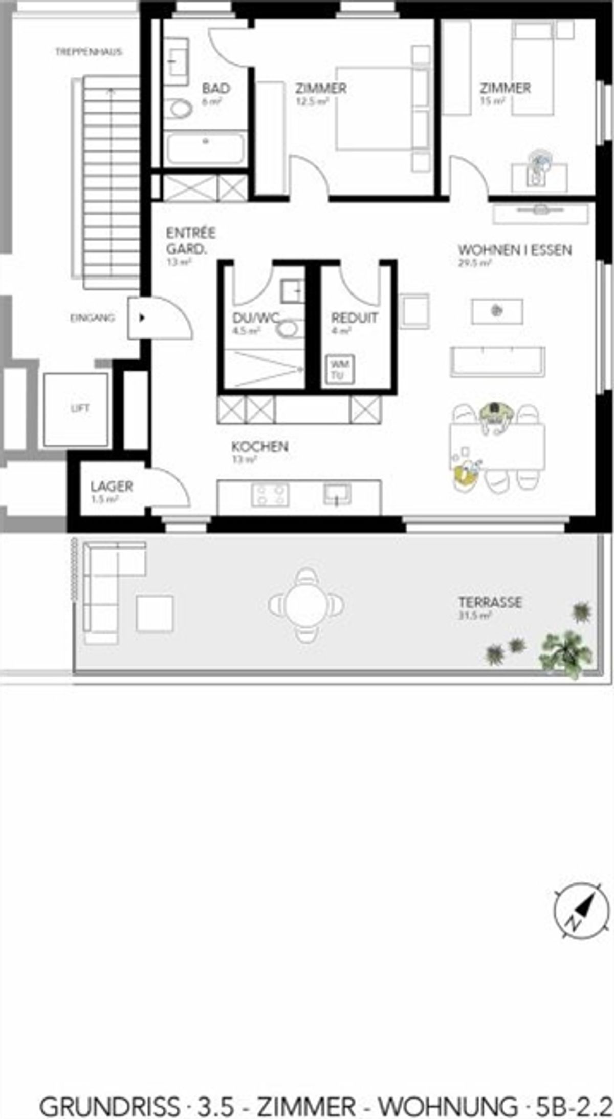 Exklusive 3.5-Zimmer-Attikawohnung im Erstbezug mit grosser Terrasse - 5