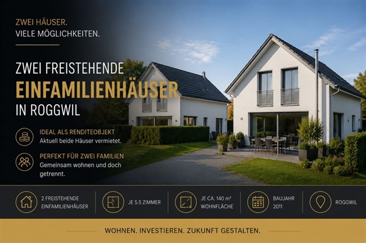 Roggwil 2 Einheiten vermietet - gepflegte Häuser im Paket kaufen - 0