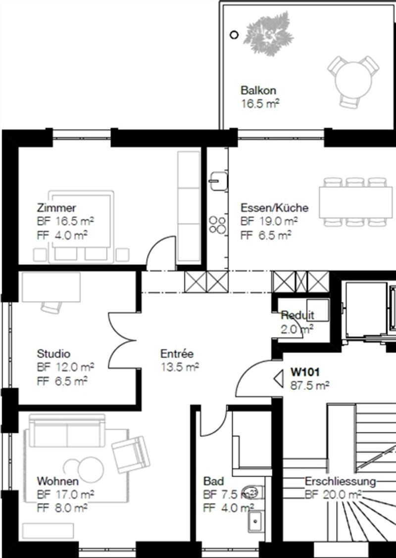 Stilvolle 3-Zimmer-Stadtwohnung mit Balkon in Effretikon - 11