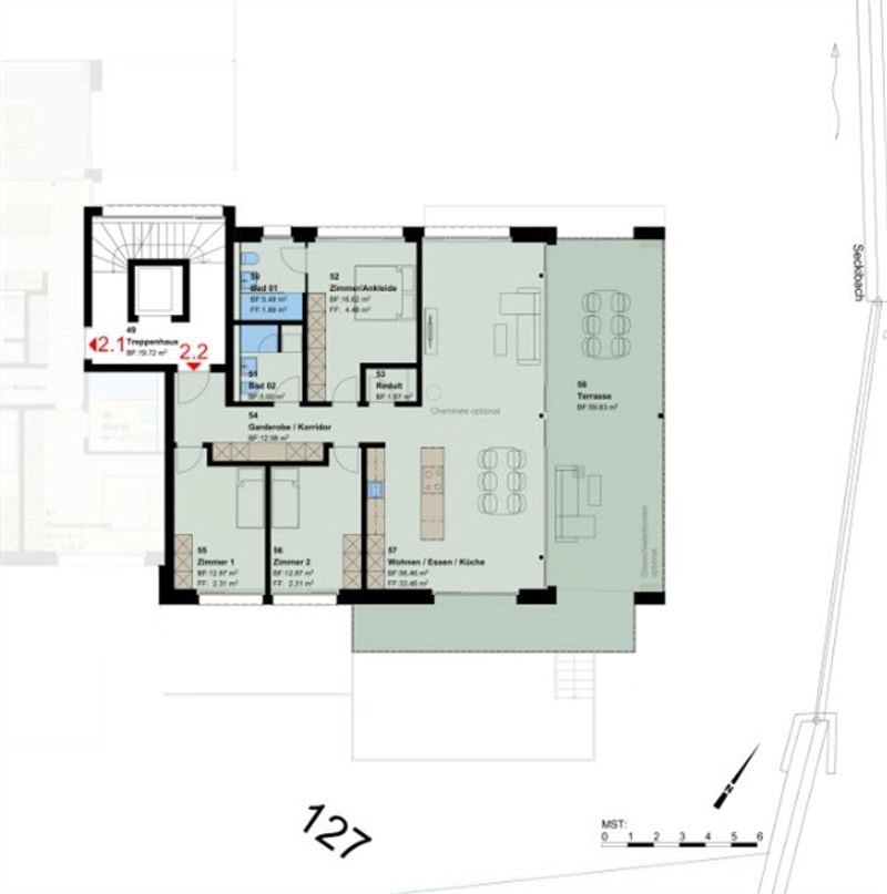Neubauprojekt 4.5-Zimmer-Obergeschosswohnung in Untereggen - 9