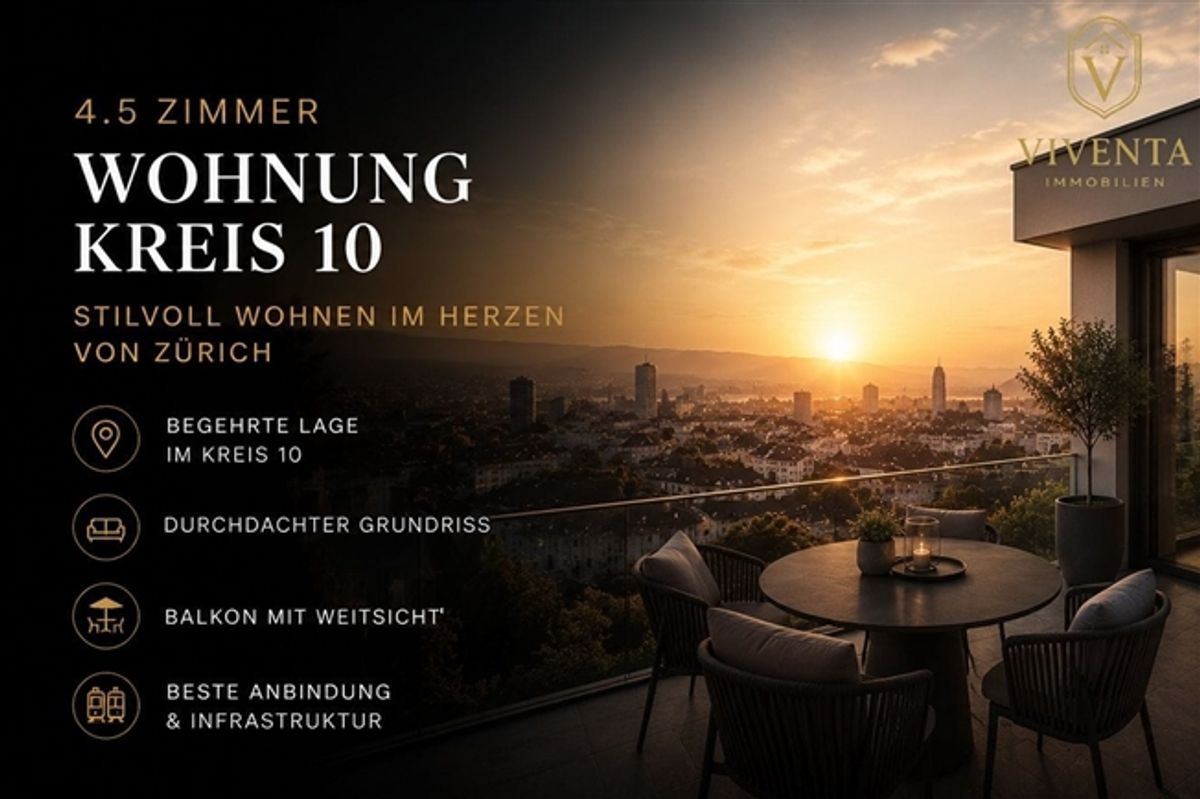 4.5-Zimmer-Wohnung mit Weitsicht & Cheminée im Kreis 10 - 0