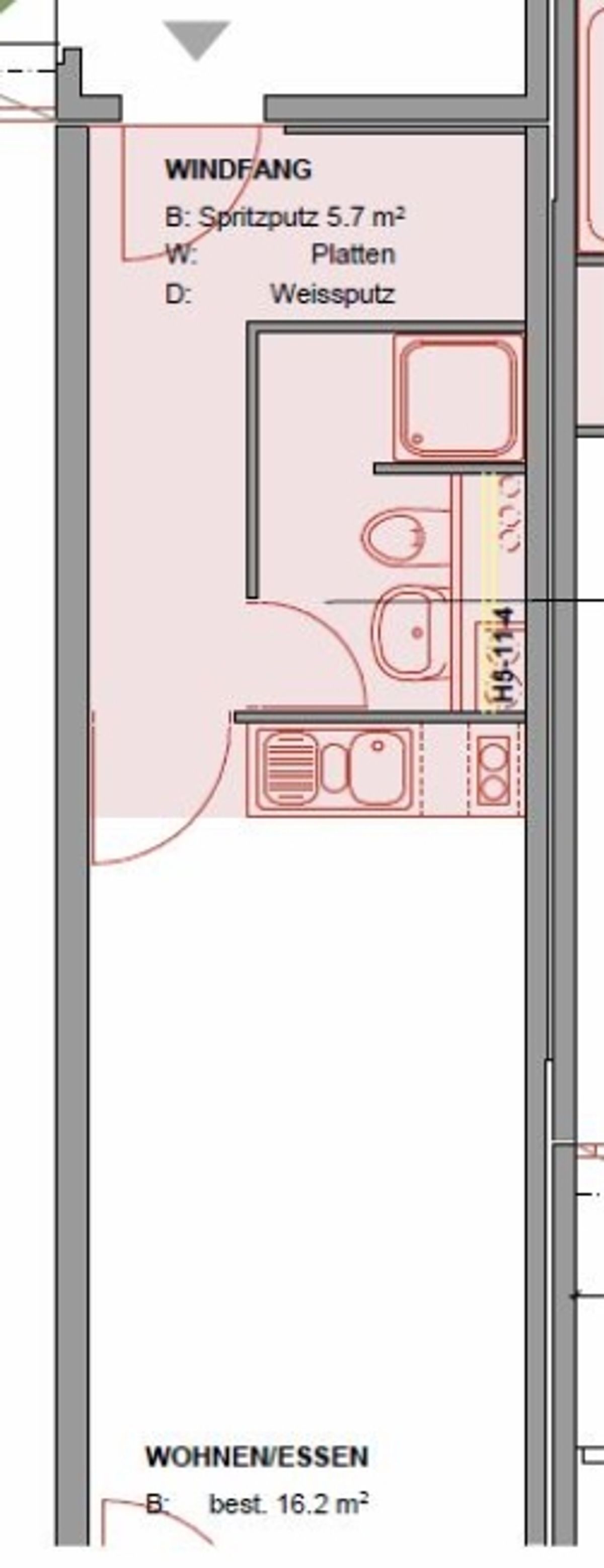 1-helles Wohnzimmer mit integrierter Küche - 6