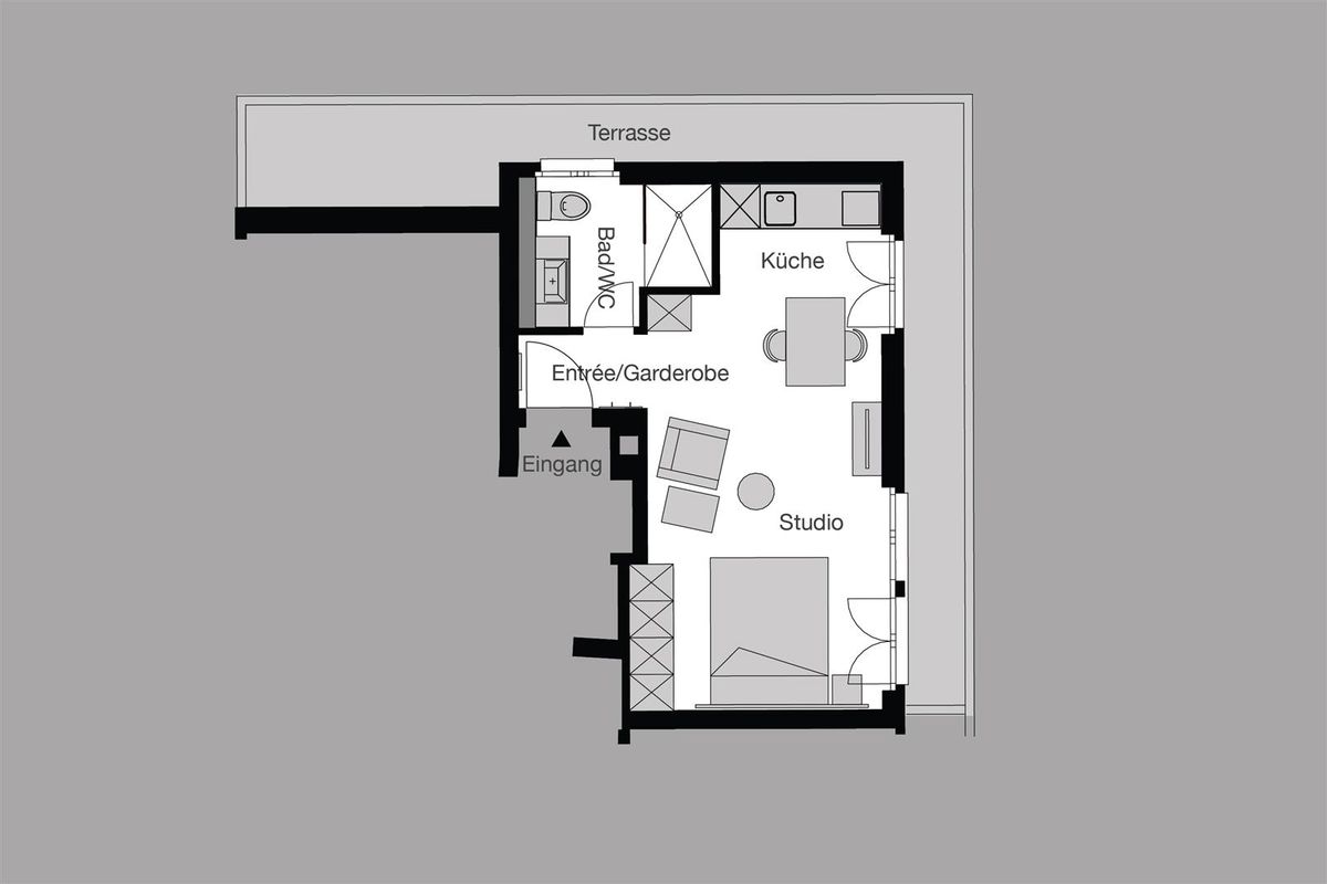 Studio apartment, 34 m² - 5