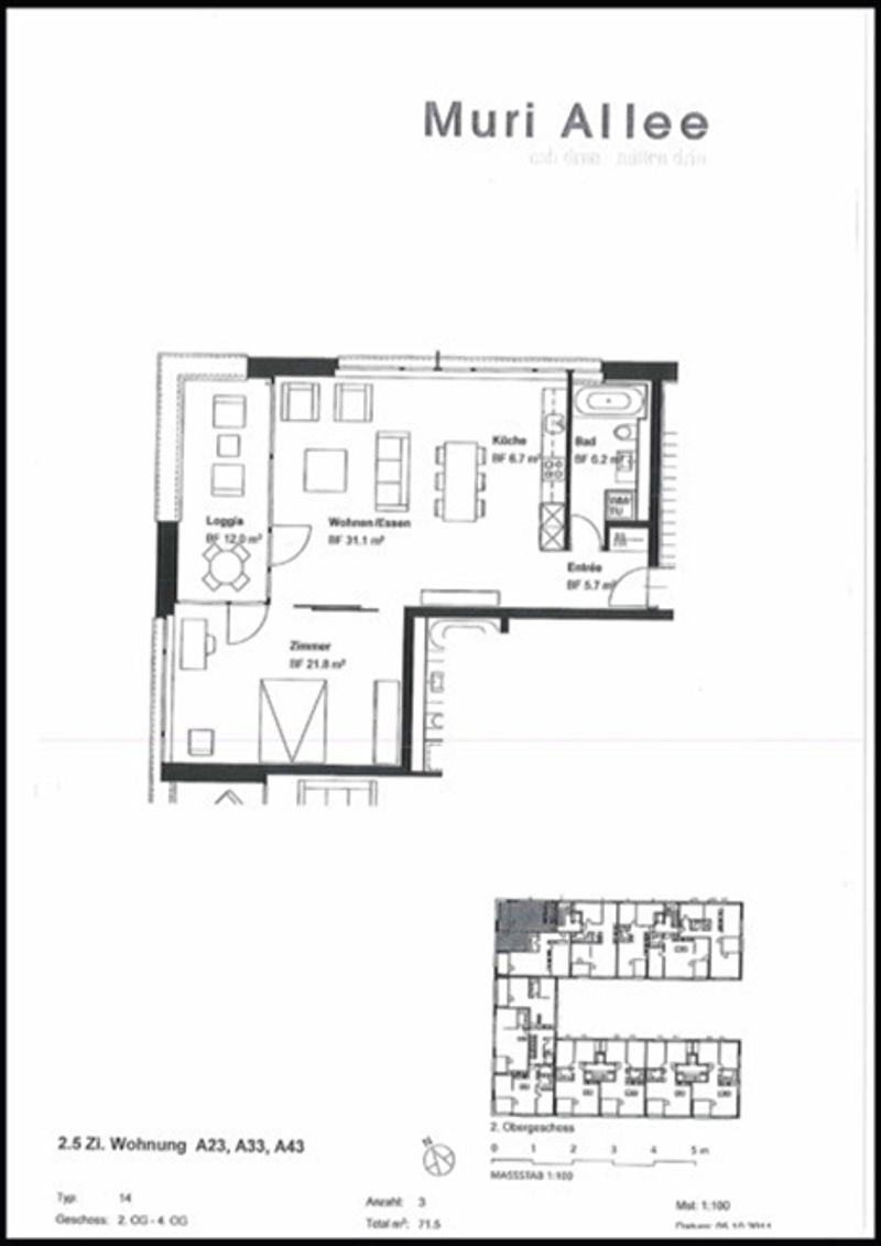 2½ ZI-WOHNUNG IN BERN - MURIFELD, MÖBLIERT, TEMPORÄR - 7