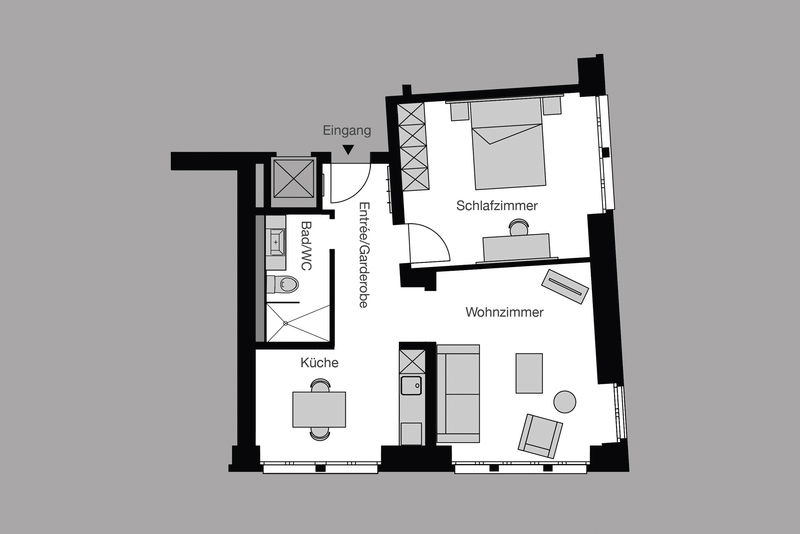 1-bedroom apartment, ground floor, 54 m² - 5