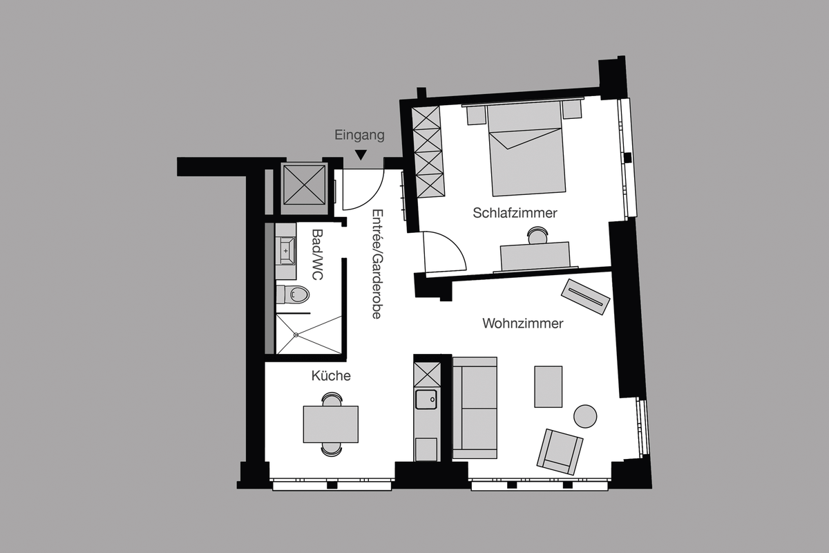 1-bedroom apartment, ground floor, 54 m² - 4