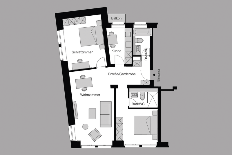 2-bedroom family apartment, 73 m² - 6