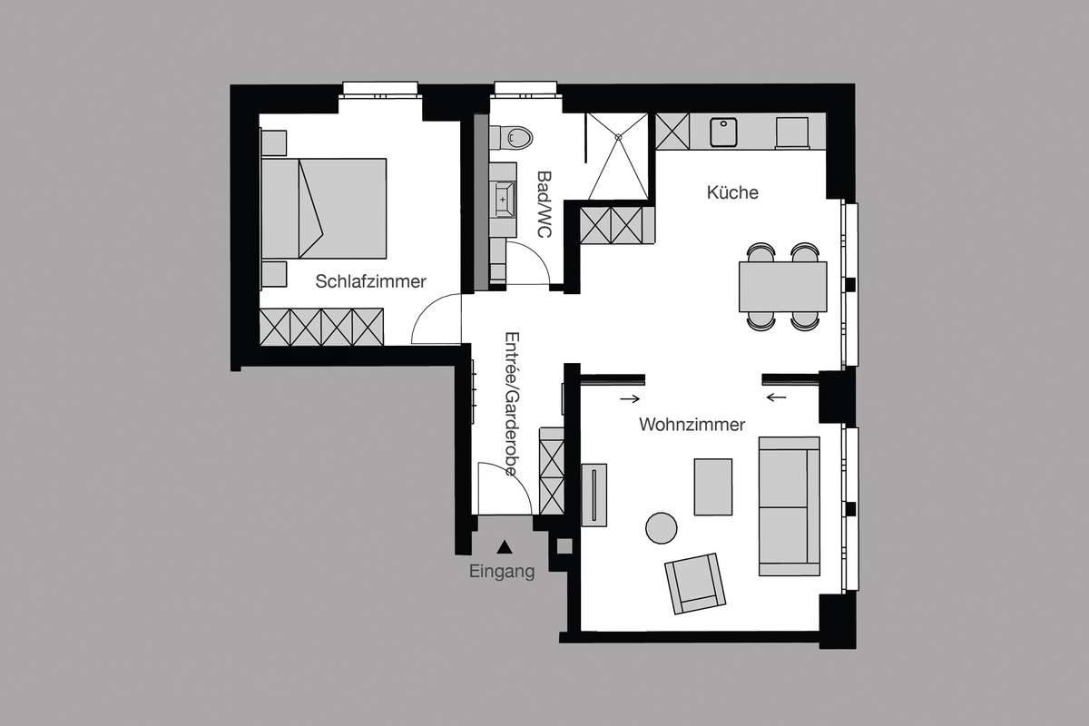 1-bedroom apartment suite, 56 m² - 5