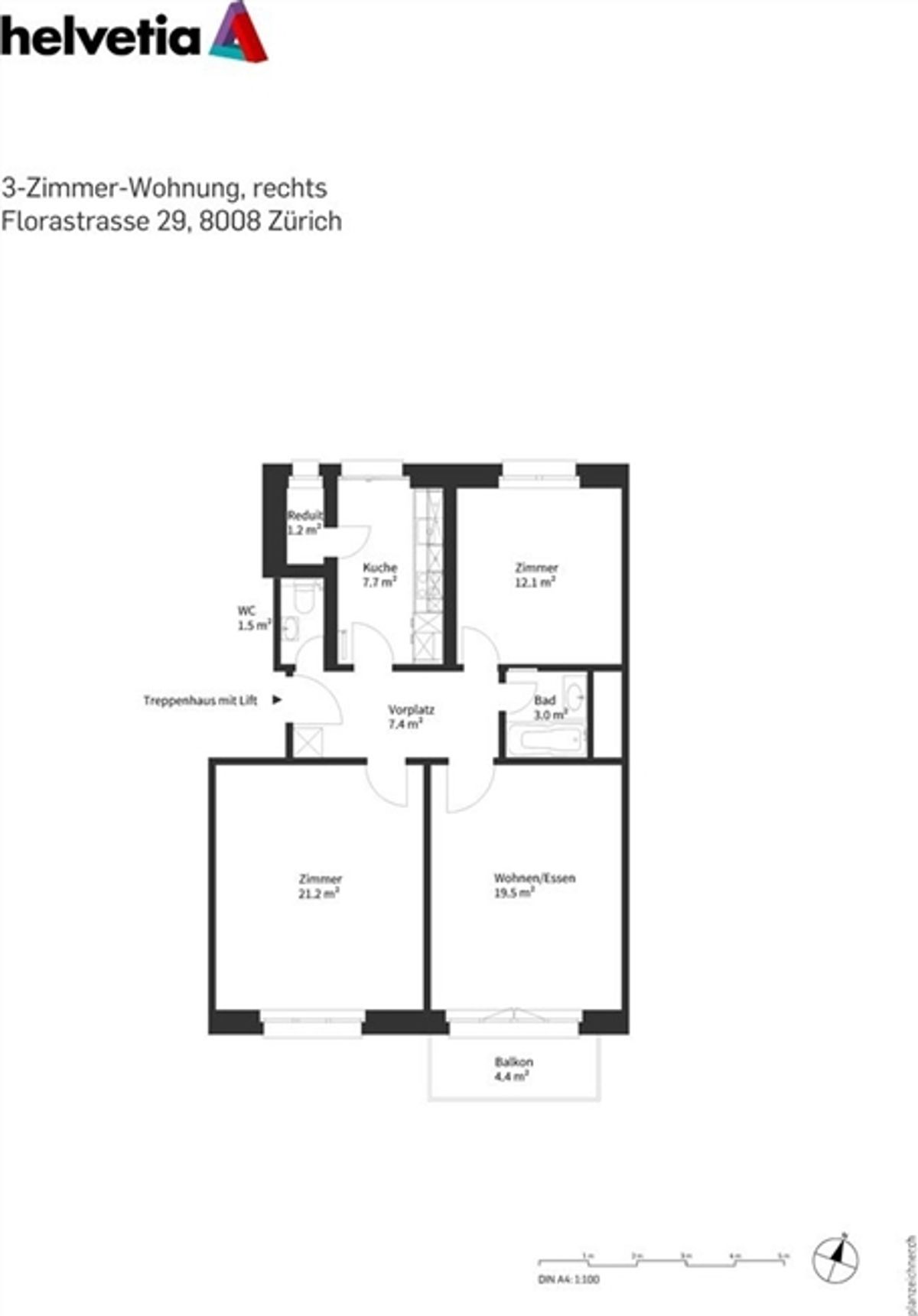3 Zimmer-Wohnung, 8008 Zürich - 6