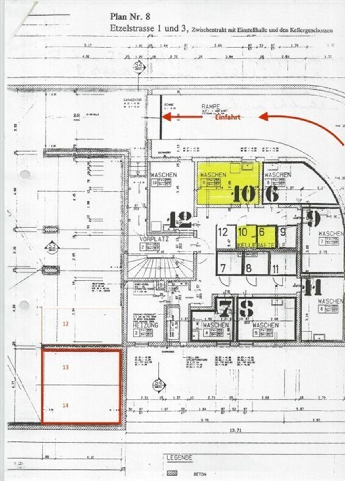 Grosser Tiefgaragenplatz zu verkaufen - 2
