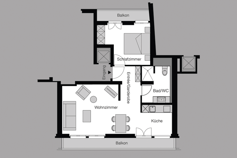 1-bedroom penthouse apartment, 56 m² - 6