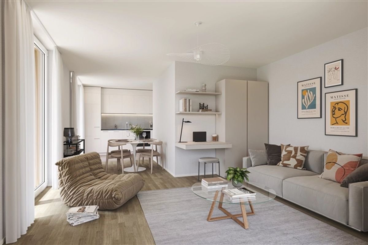 Studio mit Balkon zu mieten in Sion – Cour de Gare - 0