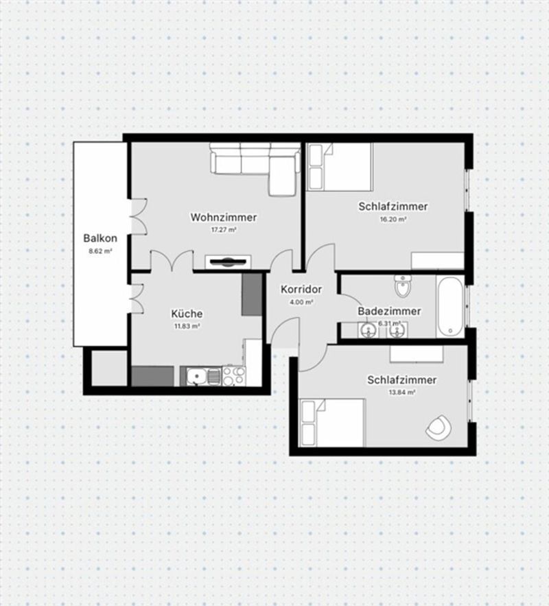 Helle 3.5-Zimmerwohnung in zentraler Lage am Luzernerring - 6