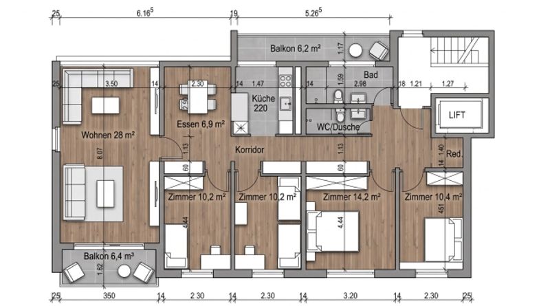 5.5-Zi-Wohnung mit 2 Balkonen, zentral in Bern-Bümpliz - 10
