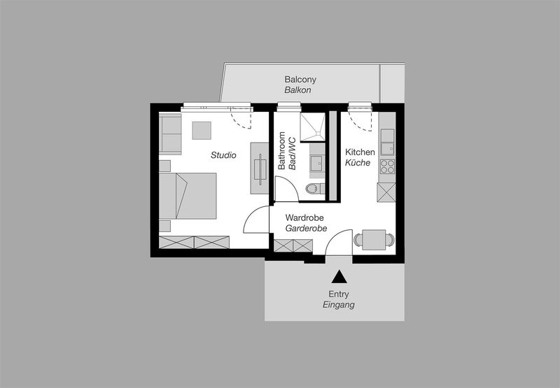 Studio apartment, 40 m² - 8