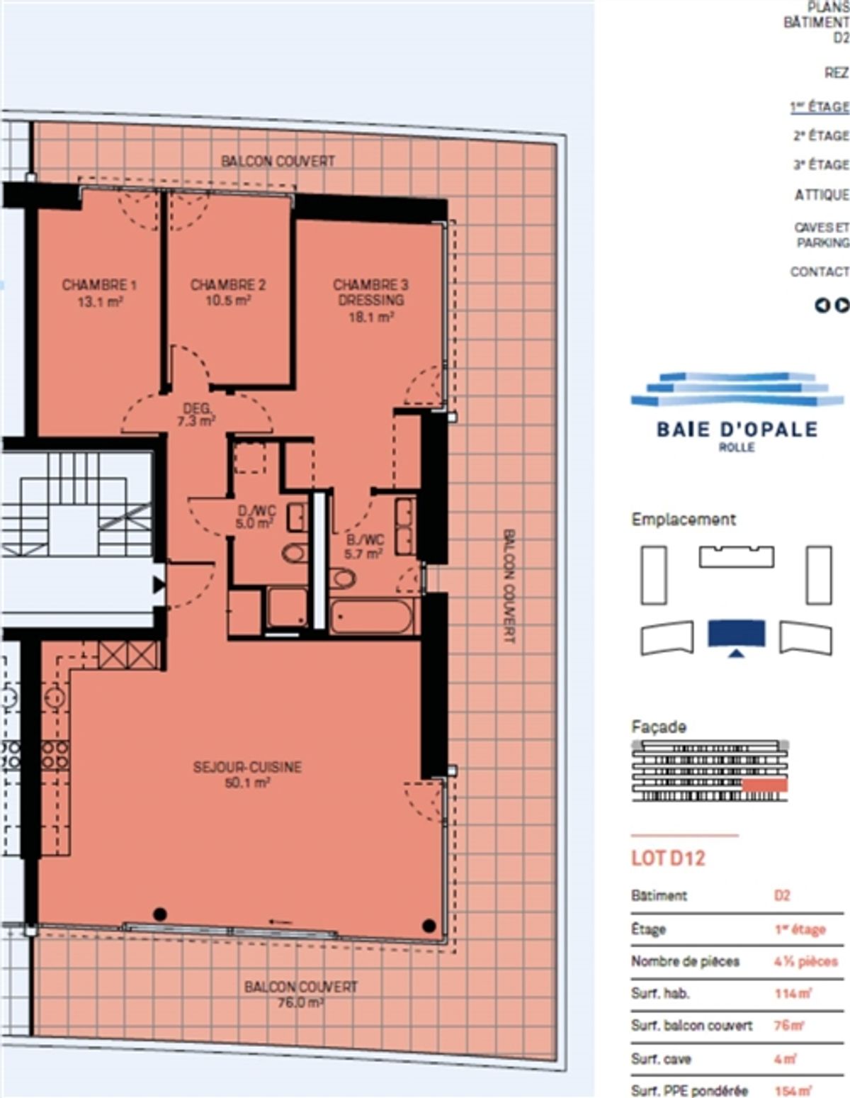Hervorragende neue 4,5-Zimmer-Wohnung von hohem Ansehen mit Blick auf den See - 4