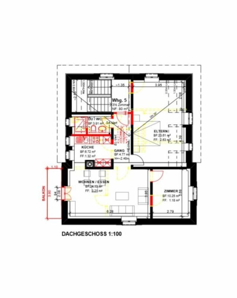 Zu vermieten 3 Zi.-Dachwohnung an der Wylandstrasse 3a in Winterthur - 4