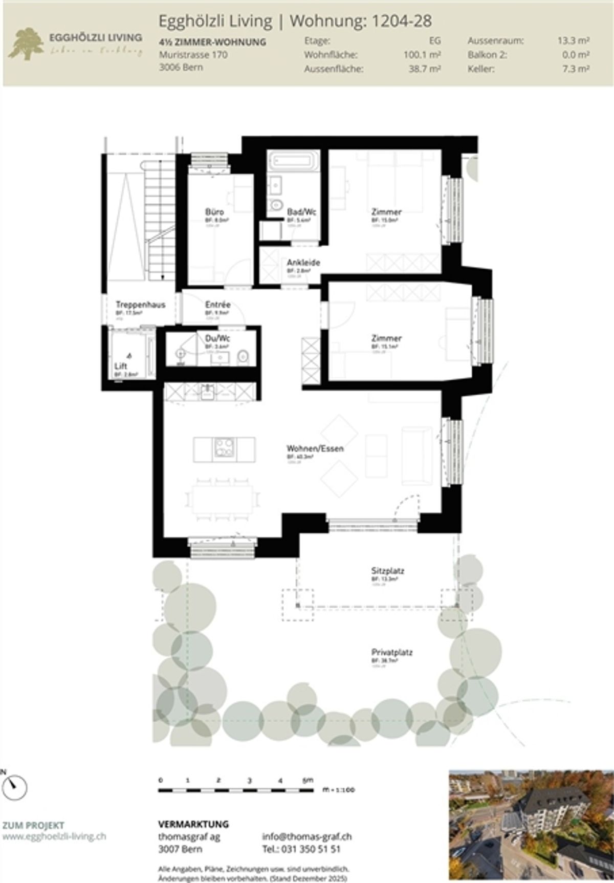 Kernsanierte Gartenwohnung in 3006 Bern - 5