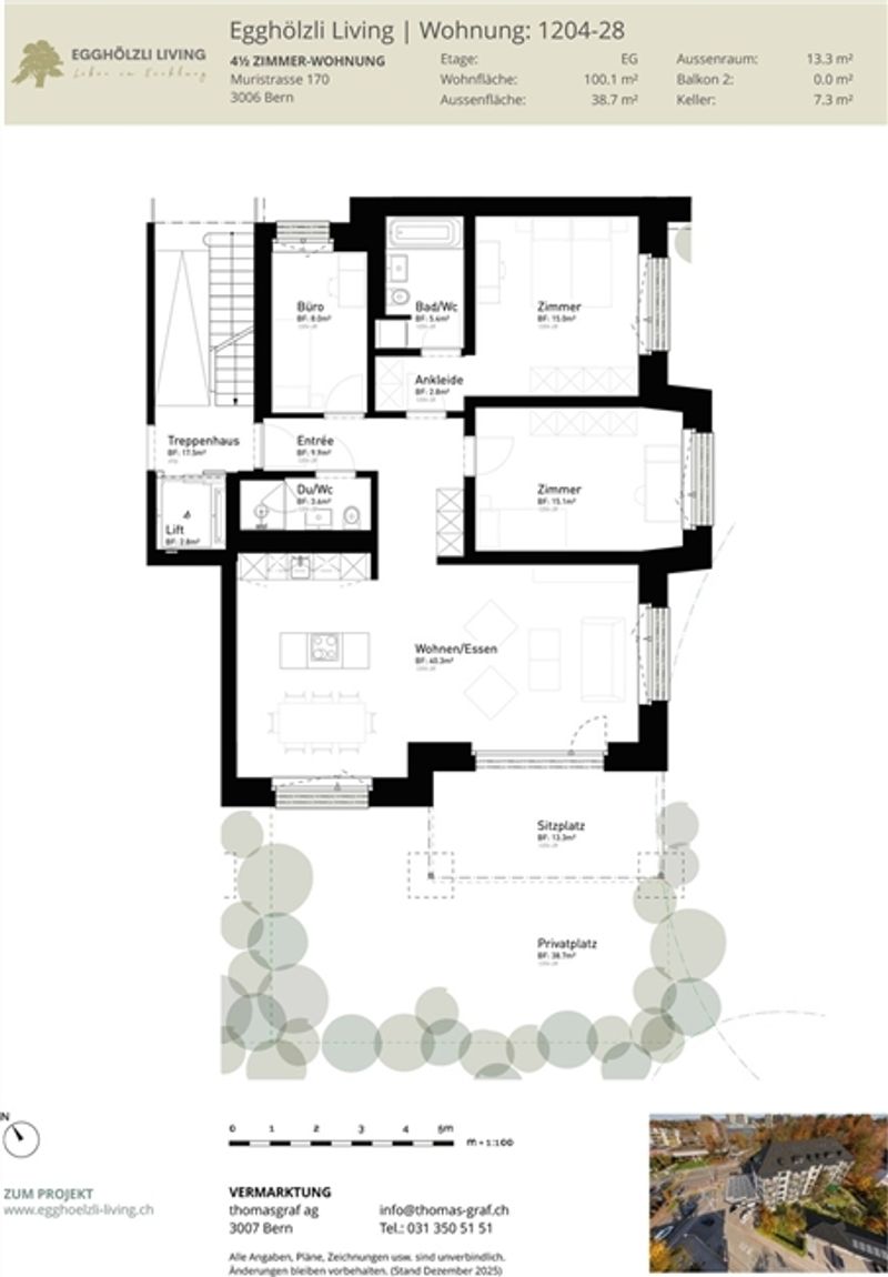 Kernsanierte Gartenwohnung in 3006 Bern - 6