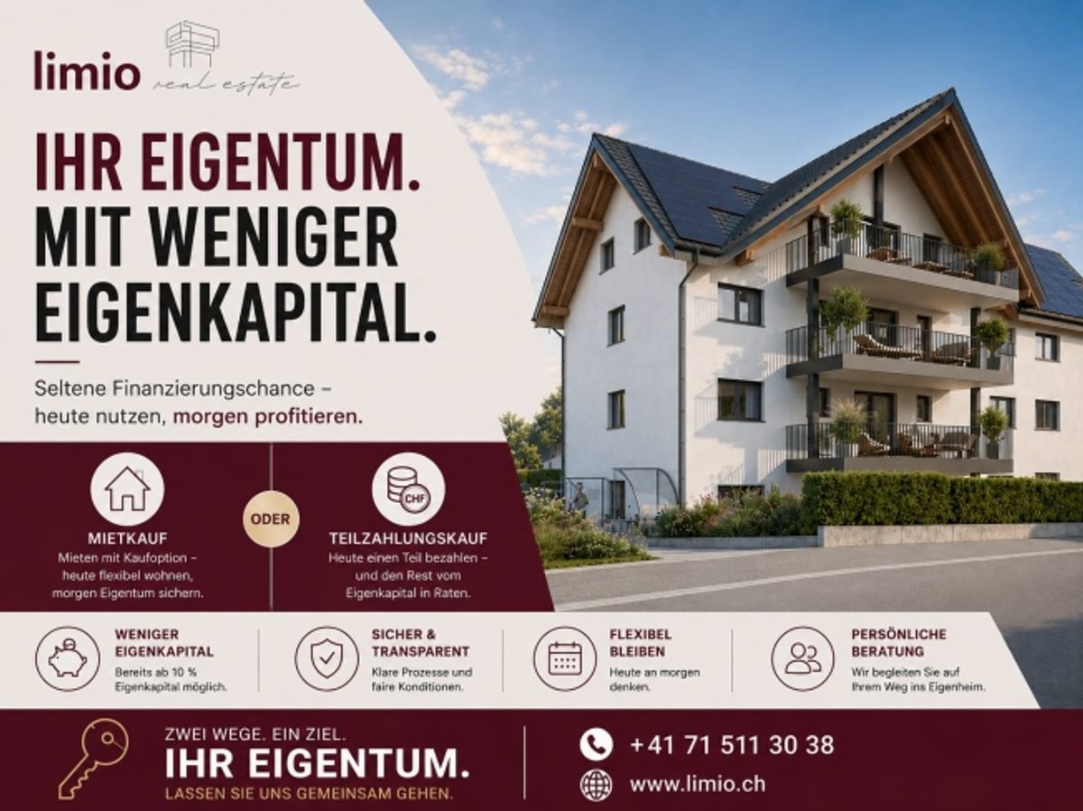 4.5-Zimmer-Minergie-Wohnung mit Balkon - kaufen in Sirnach - mit weniger Eigenkapital - 1