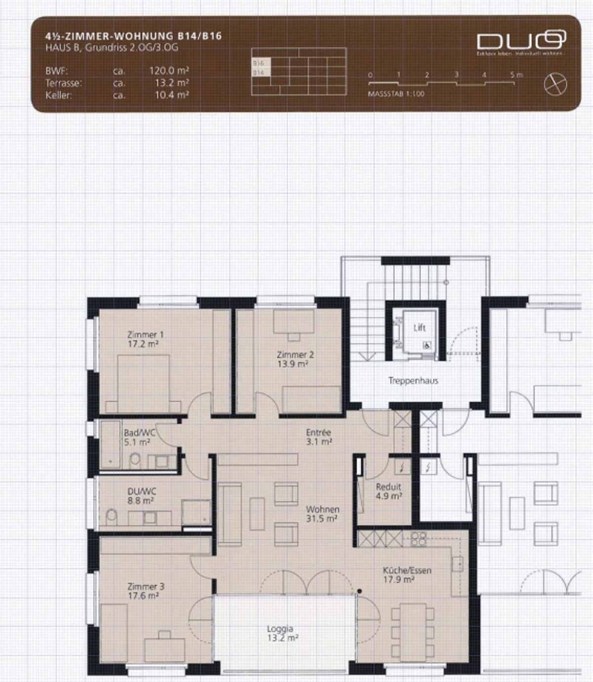 4.5 Zimmer-Wohnung - Exklusiv leben. Individuell wohnen. - 7