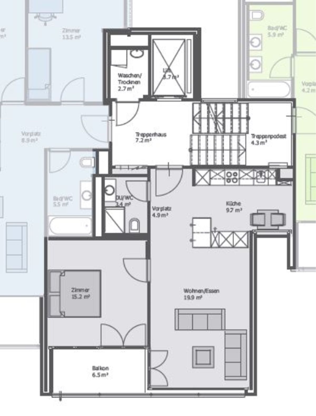 schöne 2.5 Zimmer Wohnung an bester Lage in Cham - 6