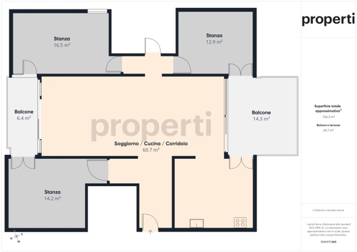 Elegante appartamento di 4.5 locali con vista panoramica e doppia terrazza ad Agno - 11