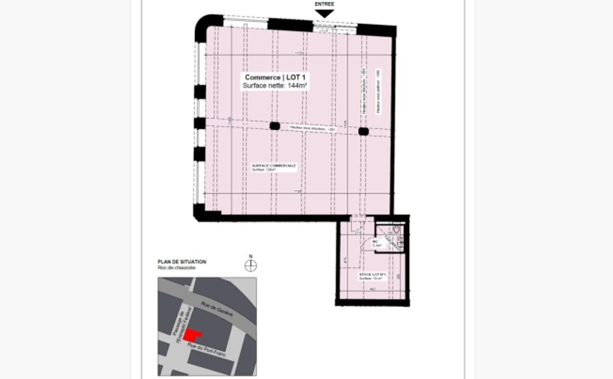 Surface commerciale stratégique au centre du Flon - 126m2 - 5