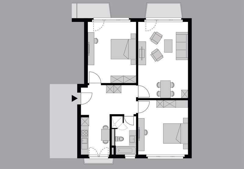 2-bedroom family apartment, 85 m² - 8